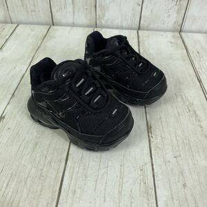 Original Nike Air Max Plus Size 3C Toddler Black Trainers - Excellent Cond